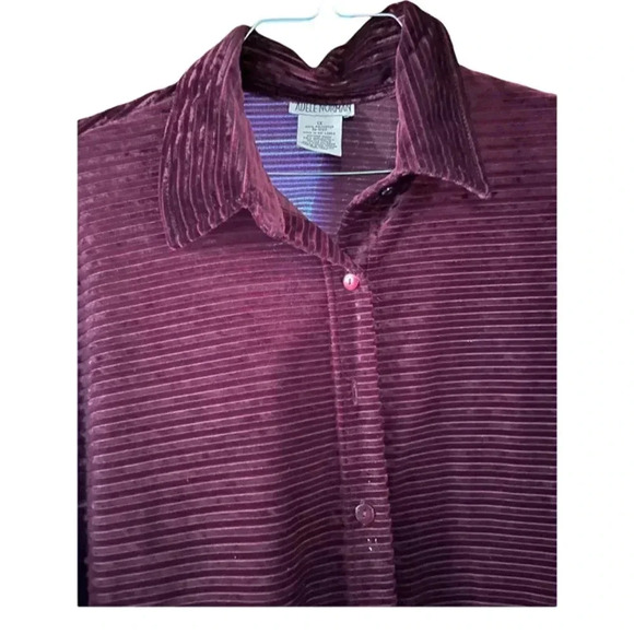 ADELE NORMAN 1X BURGUNDY SHIRT - Picture 3 of 4